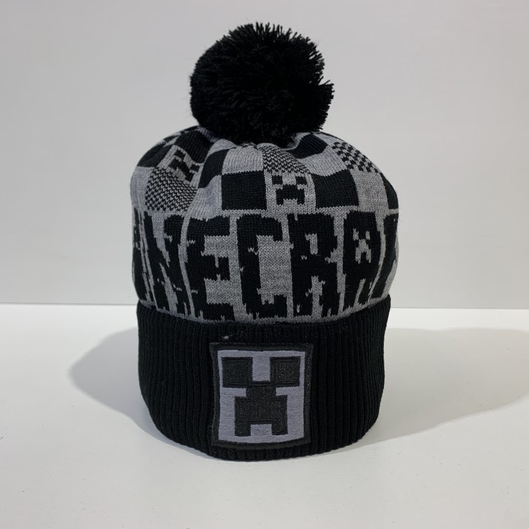 Зимова підліткова шапка "Minecraft" сіра
