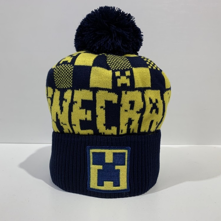Зимова шапка підліткова "Minecraft" жовта