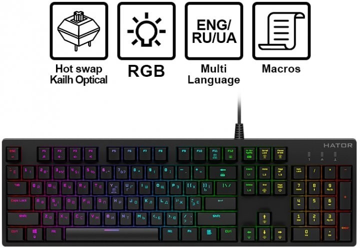 Клавиатура механическая Hator Starfall Outemu Blue (HTK-609)