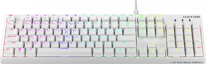 Клавиатура оптическая HATOR Rockfall EVO Optical ENG/UKR/RUS (HTK-615) White