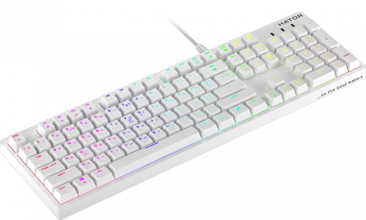 Клавиатура оптическая HATOR Rockfall EVO Optical ENG/UKR/RUS (HTK-615) White
