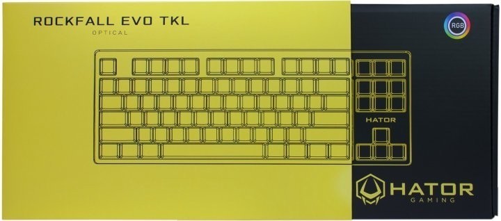 Клавиатура проводная HATOR Rockfall EVO TKL Kailh Optical (HTK-632) Yellow Клавиатура проводная HATOR Rockfall EVO TKL Kailh Optical (HTK-632) Yellow