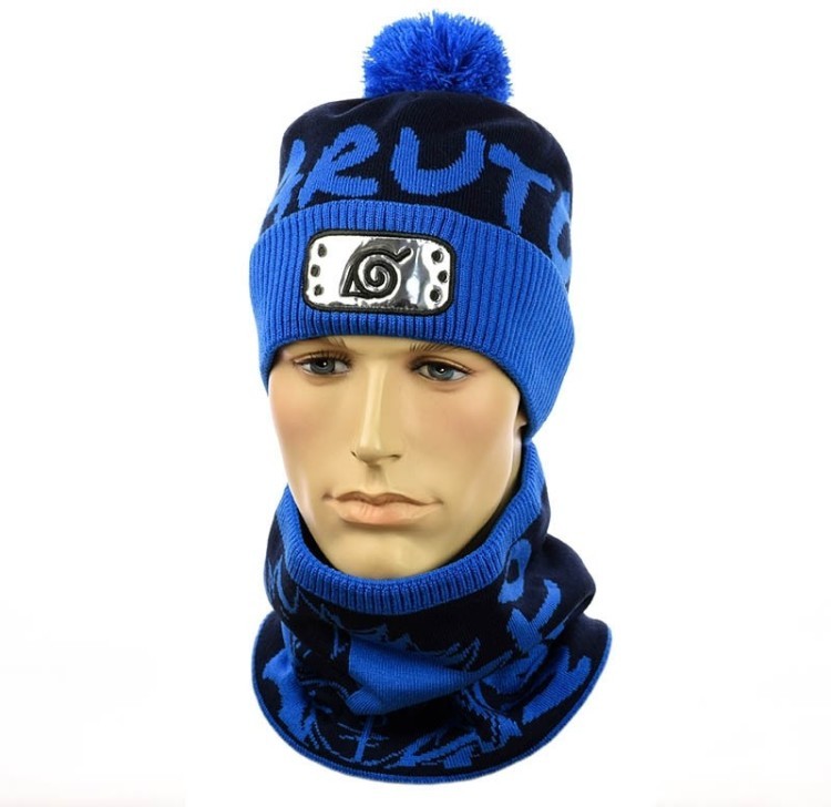Зимовий набір "Naruto" синій: шапка та Снуд