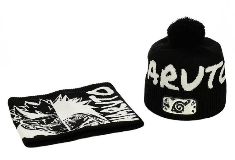 Зимовий набір "Naruto" чорний: шапка та Снуд Зимовий набір "Naruto" чорний: шапка та Снуд