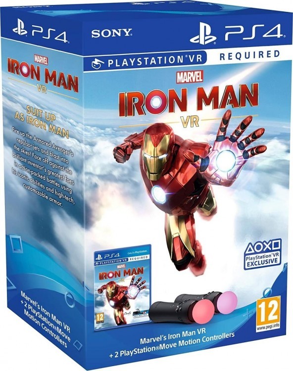 Move Motion Controller Marvels Iron Man Bundle PS4 V