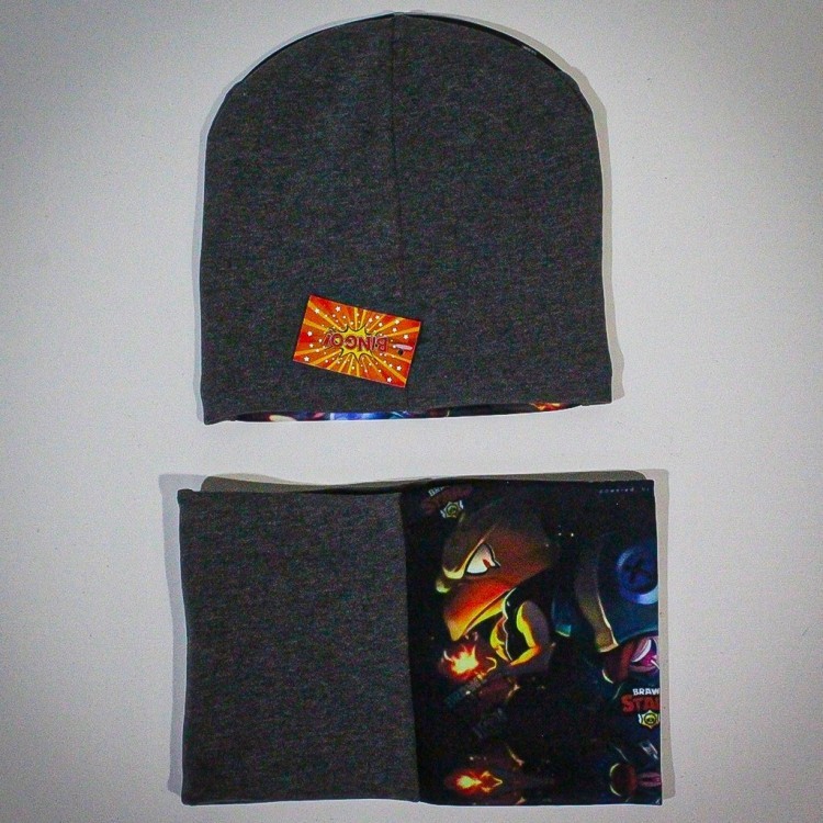 Набор головной детский: шапка + шарф Brawl Stars 1