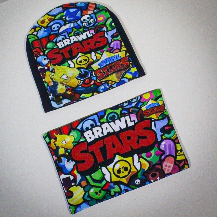 Набір дитячий головний: шапка + шарф Brawl Stars 3