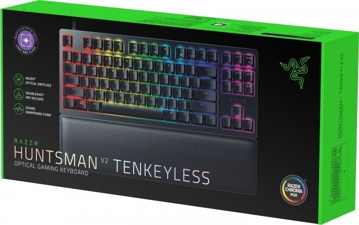 Клавіатура дротова Razer Huntsman V2 Tenkeyless Purple Optical Switch RU USB (RZ03-03941400-R3R1) Клавіатура дротова Razer Huntsman V2 Tenkeyless Purple Optical Switch RU USB (RZ03-03941400-R3R1)