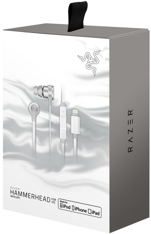 Гарнітура RAZER Hammerhead для IOS Mercury (RZ04-02090200-R3M1)