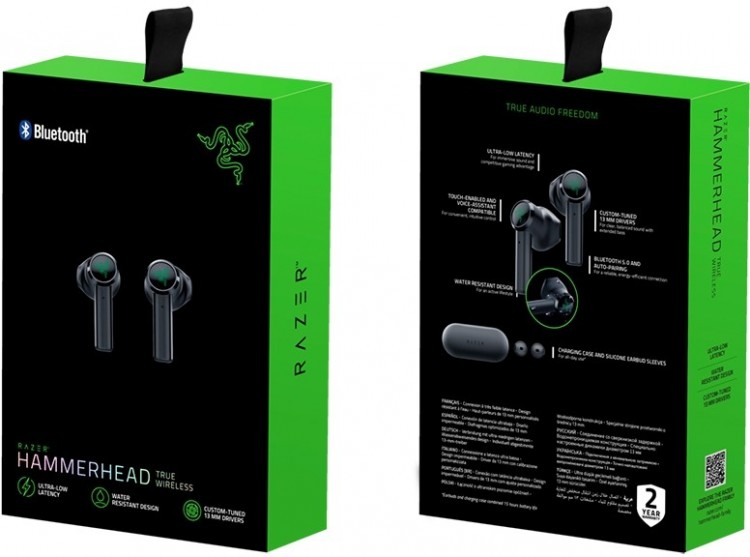 Гарнітура RAZER Hammerhead True Wireless 2021 (RZ12-03820100-R3G1) Гарнітура RAZER Hammerhead True Wireless 2021 (RZ12-03820100-R3G1)