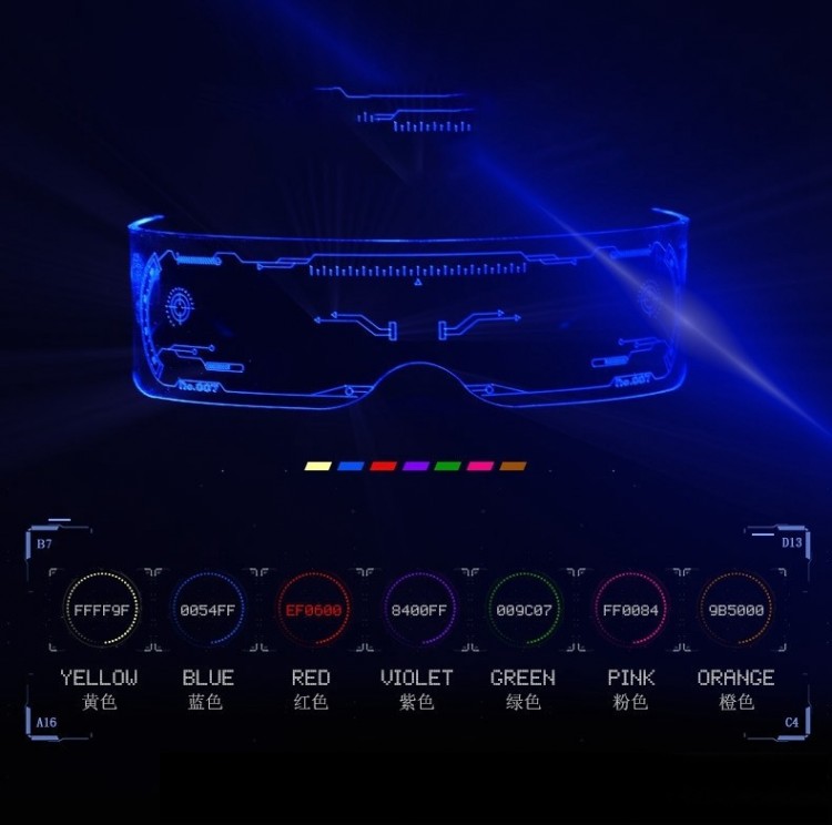 Окуляри Кіберпанк LED підсвічування Окуляри Кіберпанк LED підсвічування