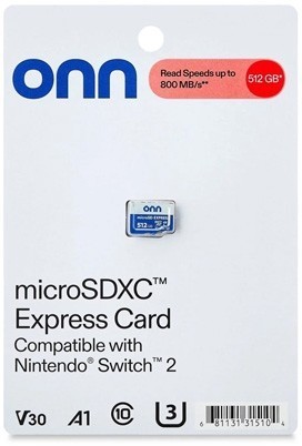 Карта пам'яті ONN microSDXC Express Card, 512 GB для Nintendo Switch 2