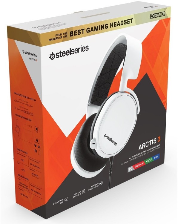 Игровая гарнитура STEELSERIES Arctis 3 white 2019 Edition (61506) 