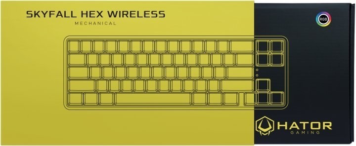 Клавиатура беcпроводная механическая HATOR Skyfall HEX ENG Gateron Clear (HTK-665) Black Клавиатура беcпроводная механическая HATOR Skyfall HEX ENG Gateron Clear (HTK-665) Black