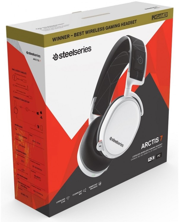 Игровая гарнитура STEELSERIES Arctis 7 white 2019 Edition (61508) 