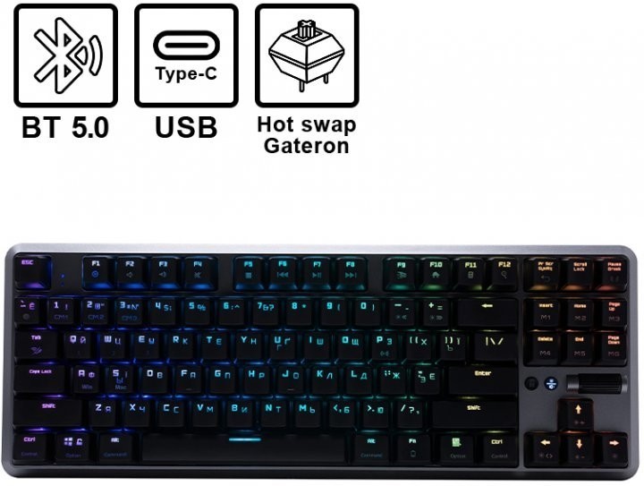 Клавиатура беcпроводная механическая HATOR Skyfall TKL ENG/UKR/RUS (HTK-660)