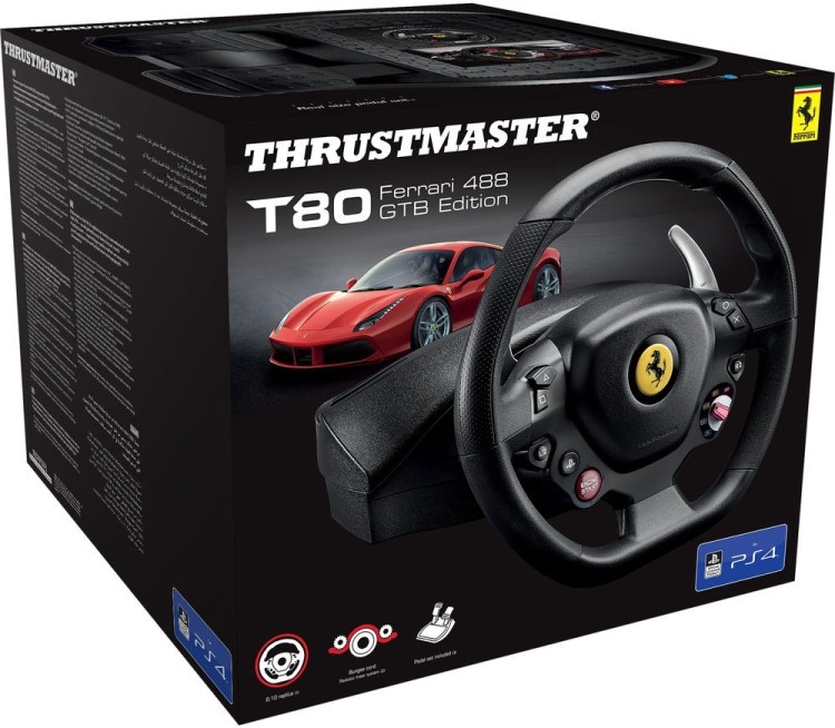 КермоThrustmaster T80 Ferrari 488 GTB Edition для PC, PS4/PS5 КермоThrustmaster T80 Ferrari 488 GTB Edition для PC, PS4/PS5