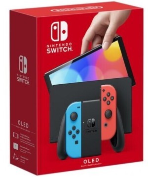 Портативна ігрова приставка Nintendo Switch OLED with Neon Blue and Neon Red Joy-Con [64459]