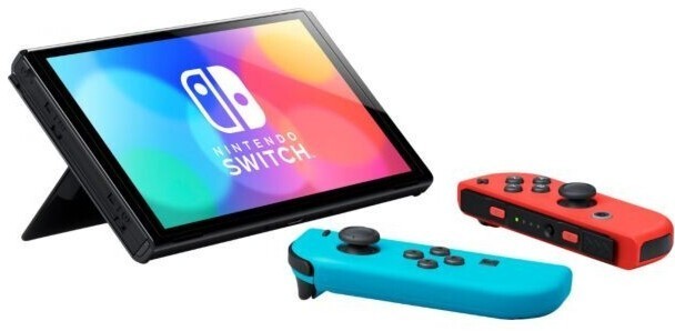 Портативна ігрова приставка Nintendo Switch OLED with Neon Blue and Neon Red Joy-Con [64459]