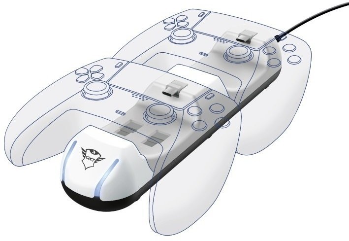Зарядна станція Trust GXT251 DUO CHARGE DOCK for PS5 White